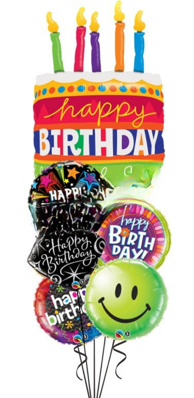 Birthday Cake Mega Balloon Bouquet