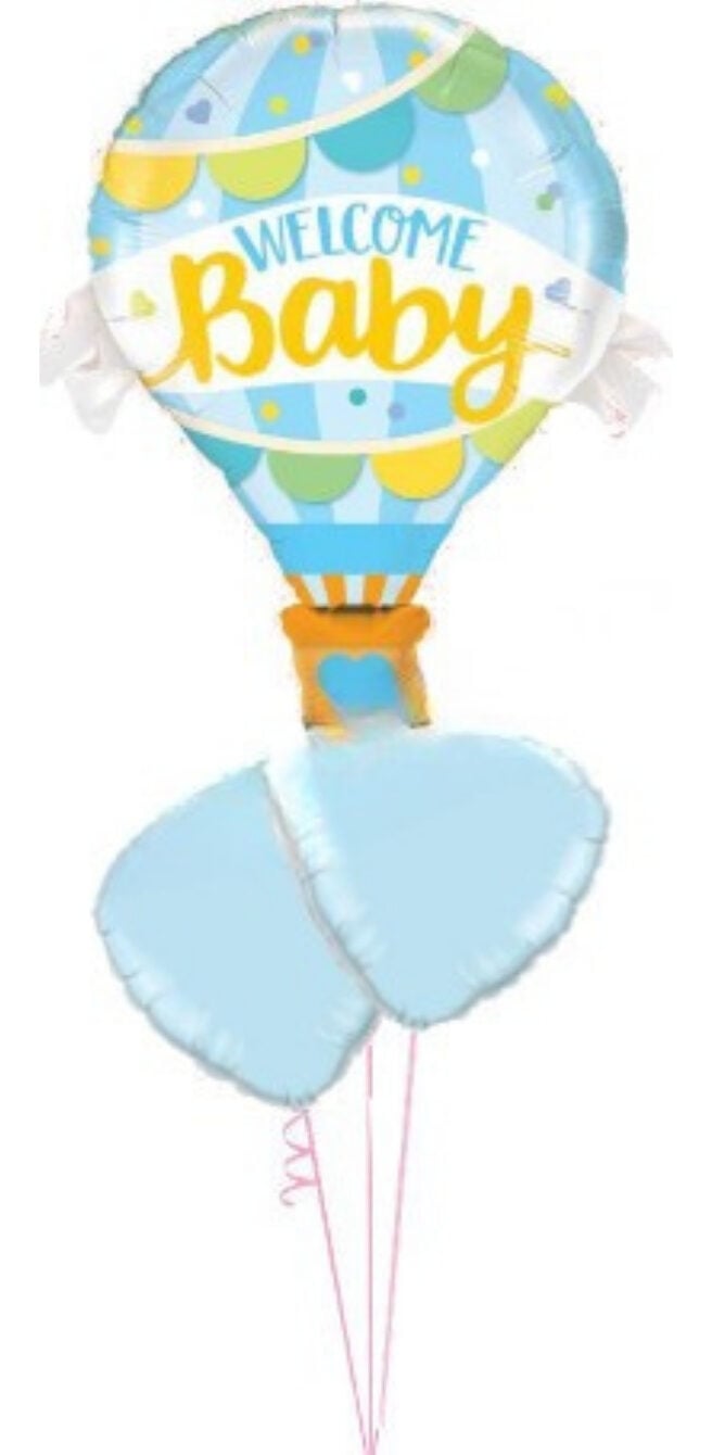 Blue Welcome Baby Balloon Bouquet