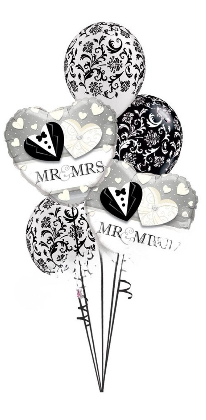 Mr + Mrs Damask Bouquet