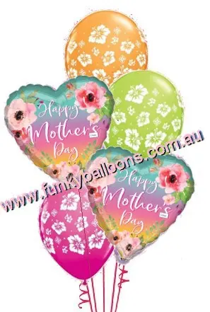 Mothers Day Hibiscus Balloon Bouquet