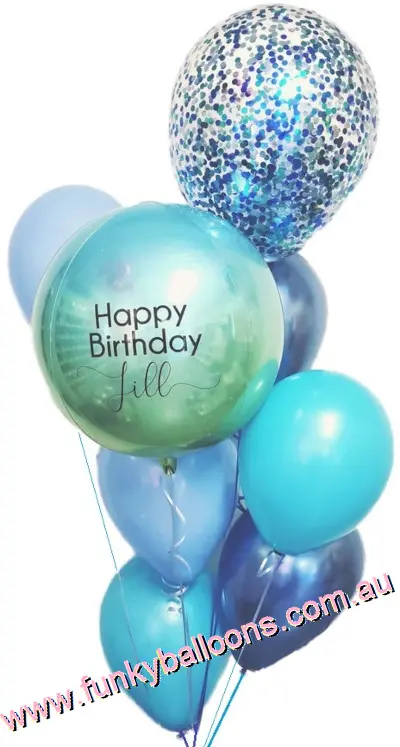 Bespoke Personalised Orbz Balloon Bouquet