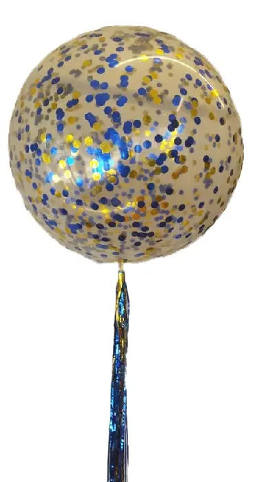 90cm Round Latex ~ Confetti (Float time 3+ days)