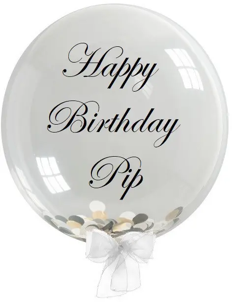 Personalised Bubble Confetti Balloon - Clear