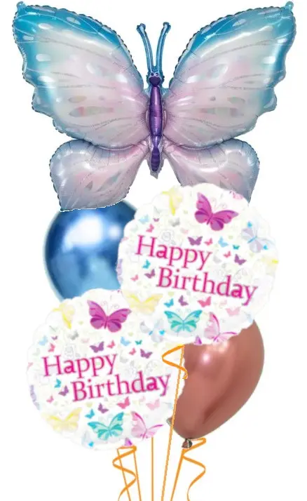 Blue Butterfly Birthday Bouquet