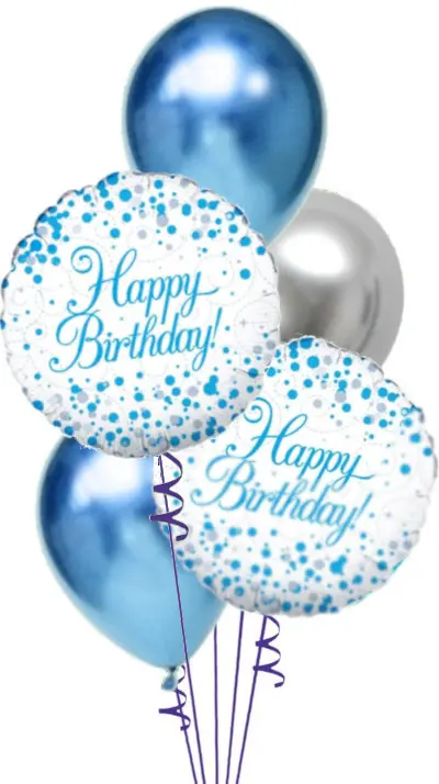 Happy Birthday Fizz Blue Bouquet