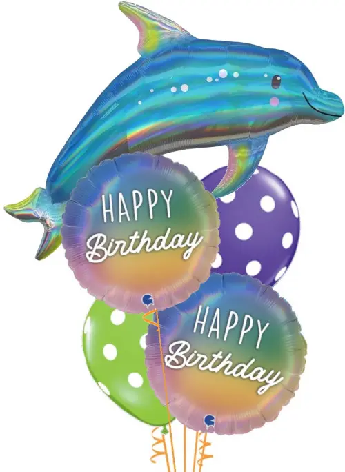 Dolphin + Dots Birthday Bouquet