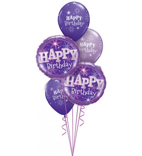 Quartz Purple Happy Birthday Bouquet