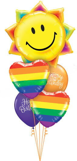 Rainbow Birthday Sun Bouquet