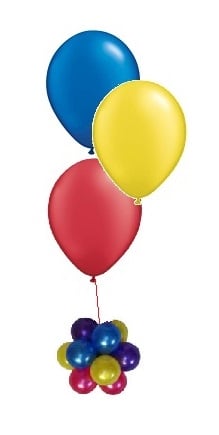 3 Balloon Table Bunch w/ Topiary Weight
(Float Time 3+ Days)