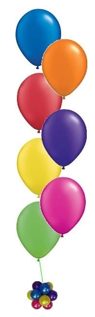 7 Balloon Floor Bunch w/ Topiary Weight
(Float Time 3 Days)