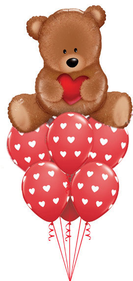 Teddy Bear Love Balloon Bouquet