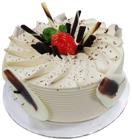 Coffee Delight with Flower Hand Bouquet (0.5kg cake with 6 stalk (Carnations OR Roses))