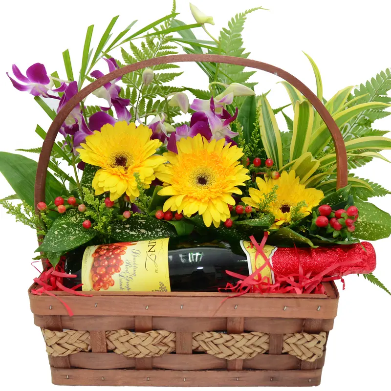 Golden Gerbera Sparkling Juice Arrangement