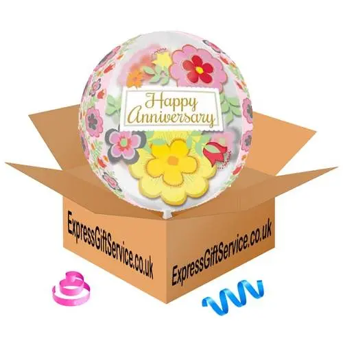 Orbz Flowery Anniversary Foil Balloon