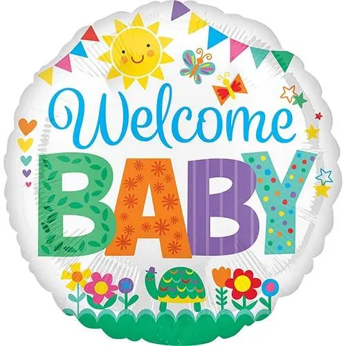 Welcome Baby Cute Icons Standard HX Foil Balloon