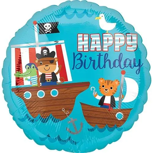 Pirate Ship Happy Birthday Standard HX Foil Balloon