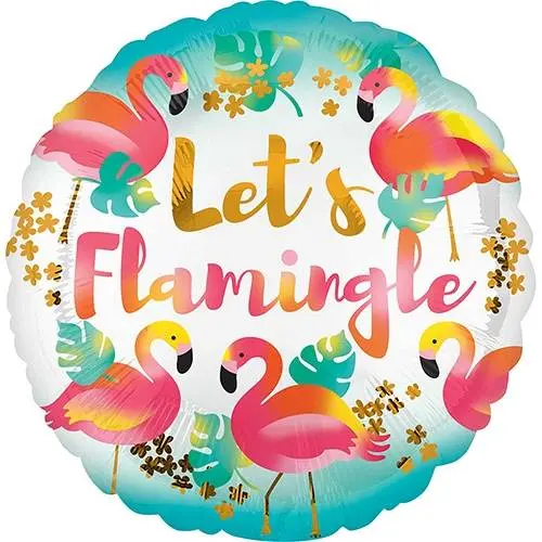 Lets Flamingle Standard Foil Balloon