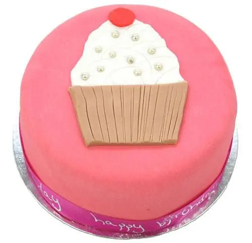Birthday Pink Cup Cake