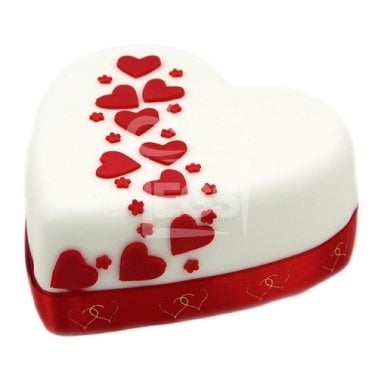 Hearts And Stars Cake (10 Inch Hearts and Stars Cake)