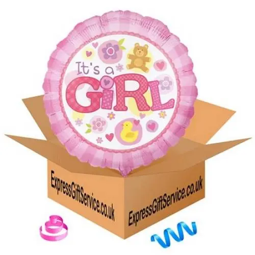 Its A Girl Pink Balloon