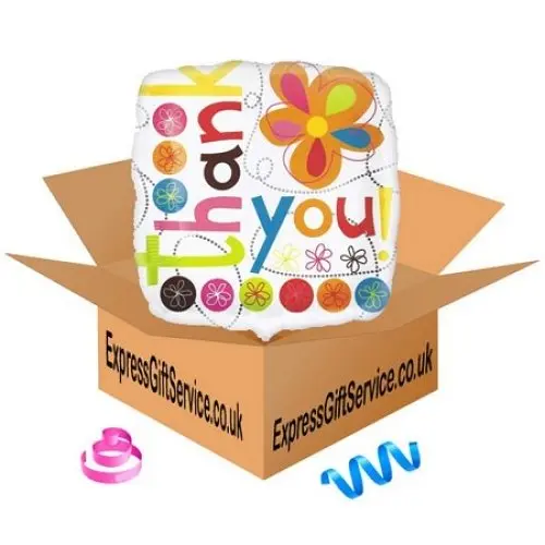 Thank You Colour Flowers Balloon