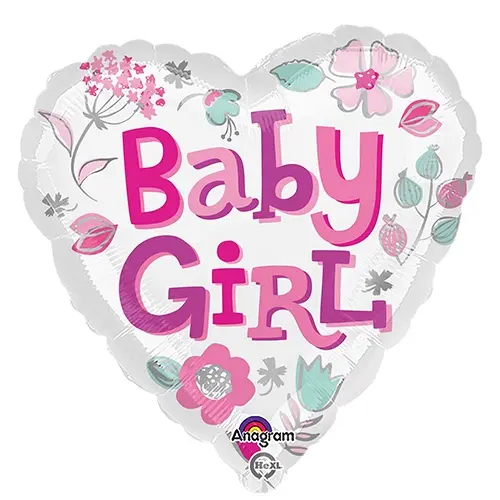 Baby Girl Heart Balloon