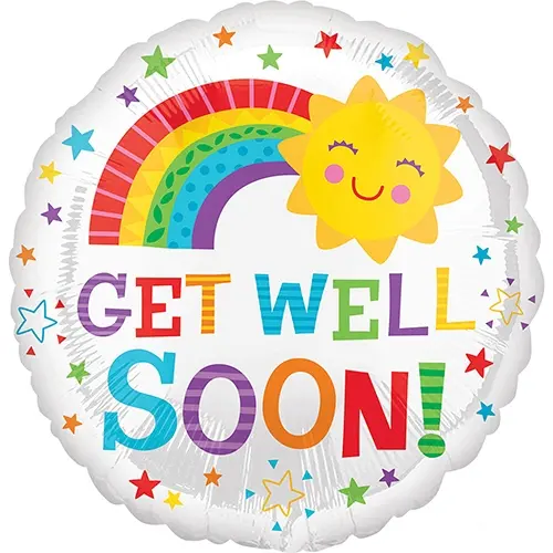 Get Well Soon Happy Sun Standard Foil Balloon
