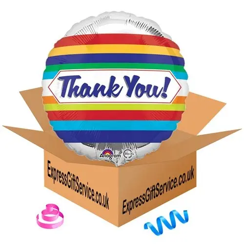 Thank You Stripes Foil Balloon