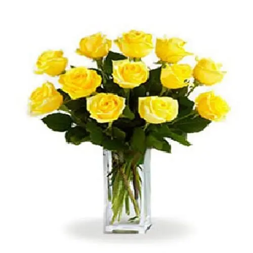 12 Long Stemmed Yellow Roses