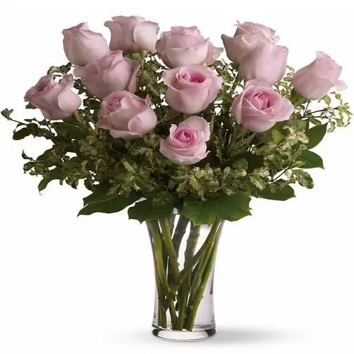 12 Long Stemmed Pink Roses
