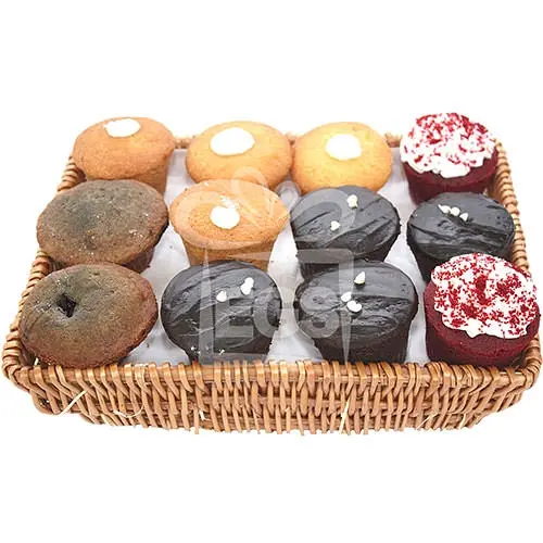Muffins Gift Hamper Basket from Massom Bakers
