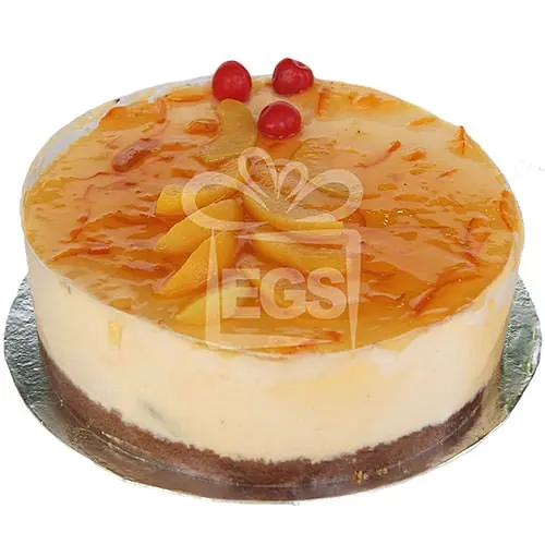 2lbs Peach Orange Mouse Cake From Kitchen Cuisine