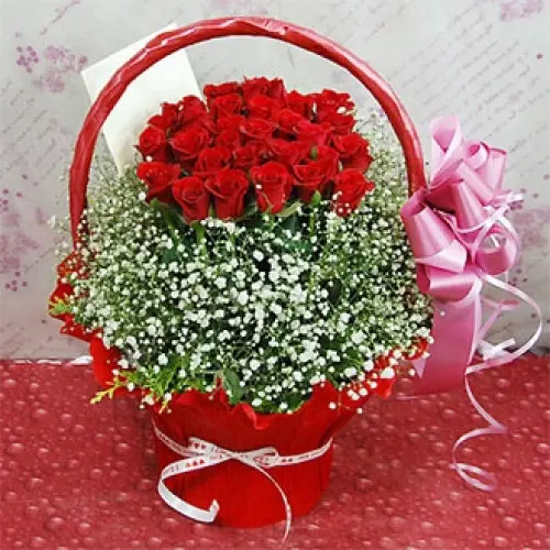 24 Roses Basket B