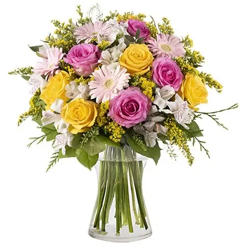Yellow and Pink Roses