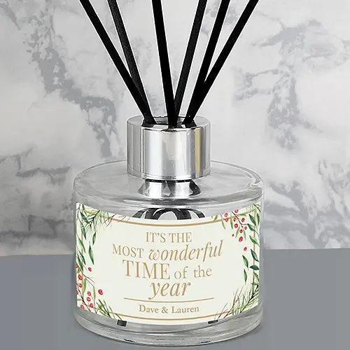 Personalised 'Wonderful Time of The Year' Christmas Reed Diffuser