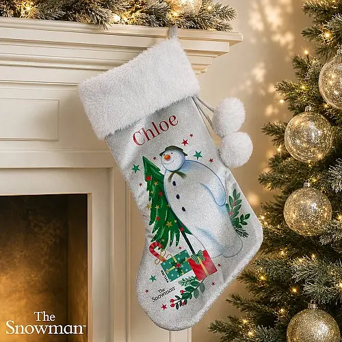 Personalised The Snowman Christmas Wishes Stocking
