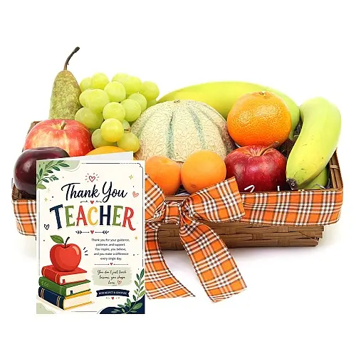 Thank You Teacher Orchards Delight Fruit Basket
