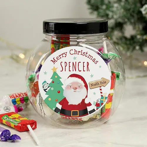 PERSONALISED SANTA SWEET JAR