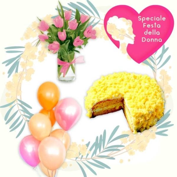 Tulips Cake and Balloons (BASE)