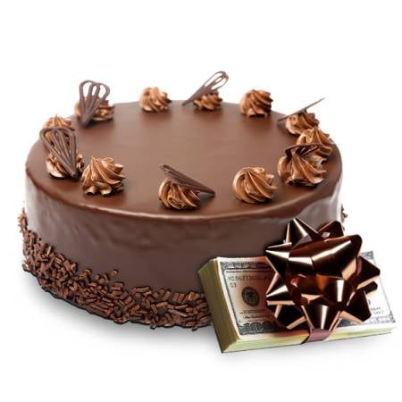 Hryvnias with a Chocolate Cake