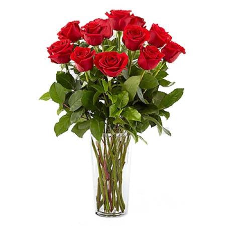 Composition of 11 roses