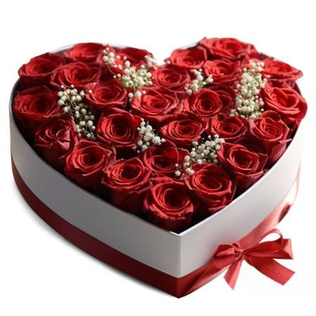 Heart Shaped Rose Bouquet