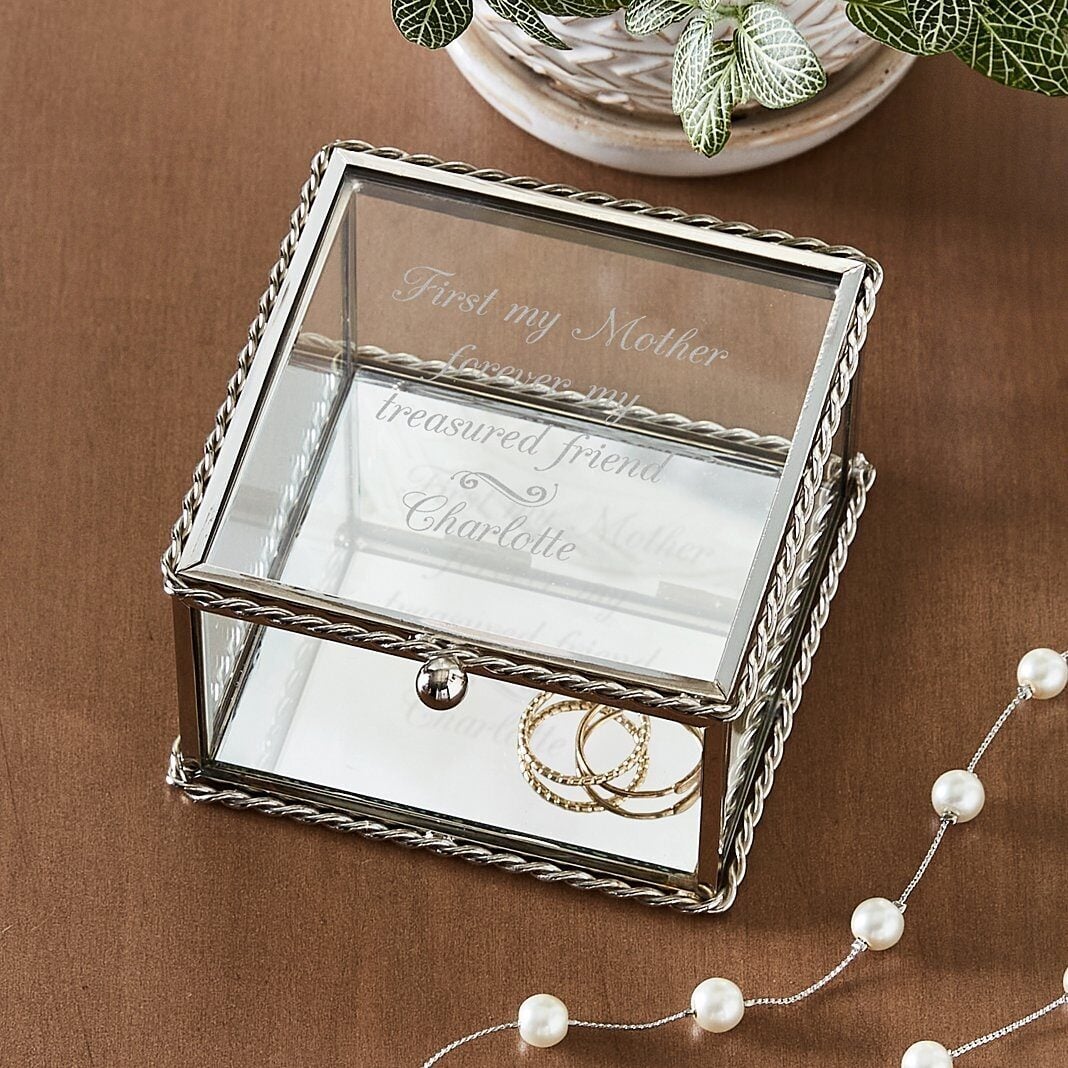 Any Message Glass Keepsake Box