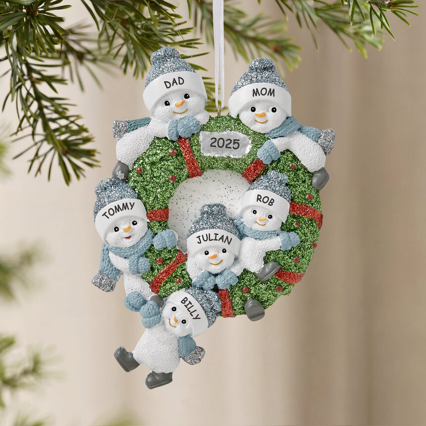 The Original Snow Buddies Family Wreath Ornament