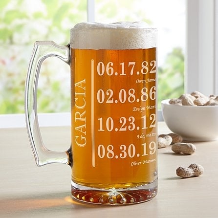 Fun Family History Oversized Beer Mug