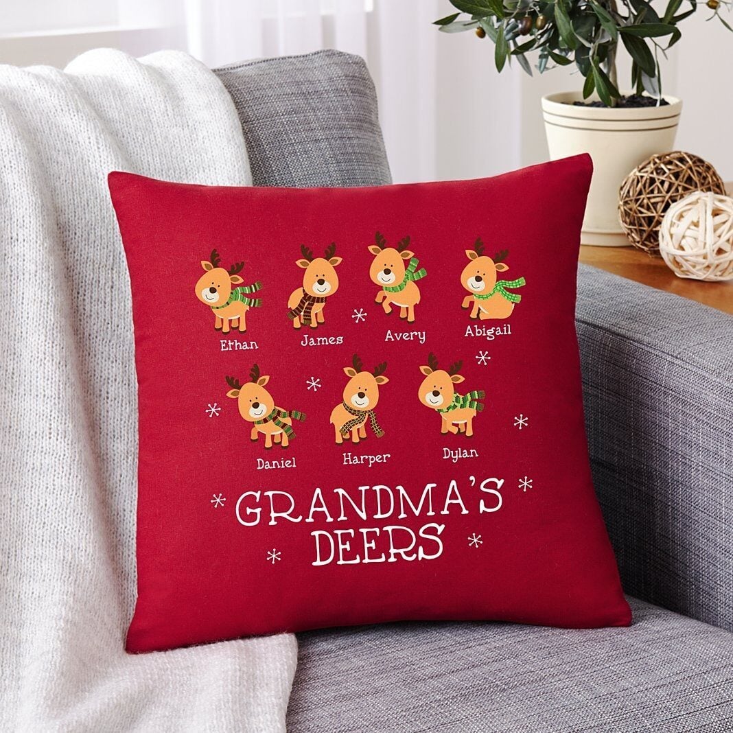 Little Deers Throw Pillow