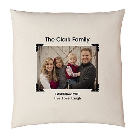 Vintage Photo Message Throw Pillow