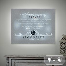 TwinkleBright LED Anniversary Prayer Canvas