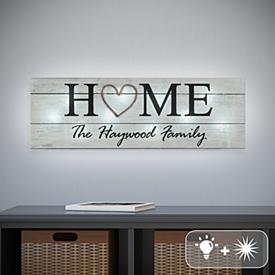 TwinkleBright LED Rustic Home Canvas