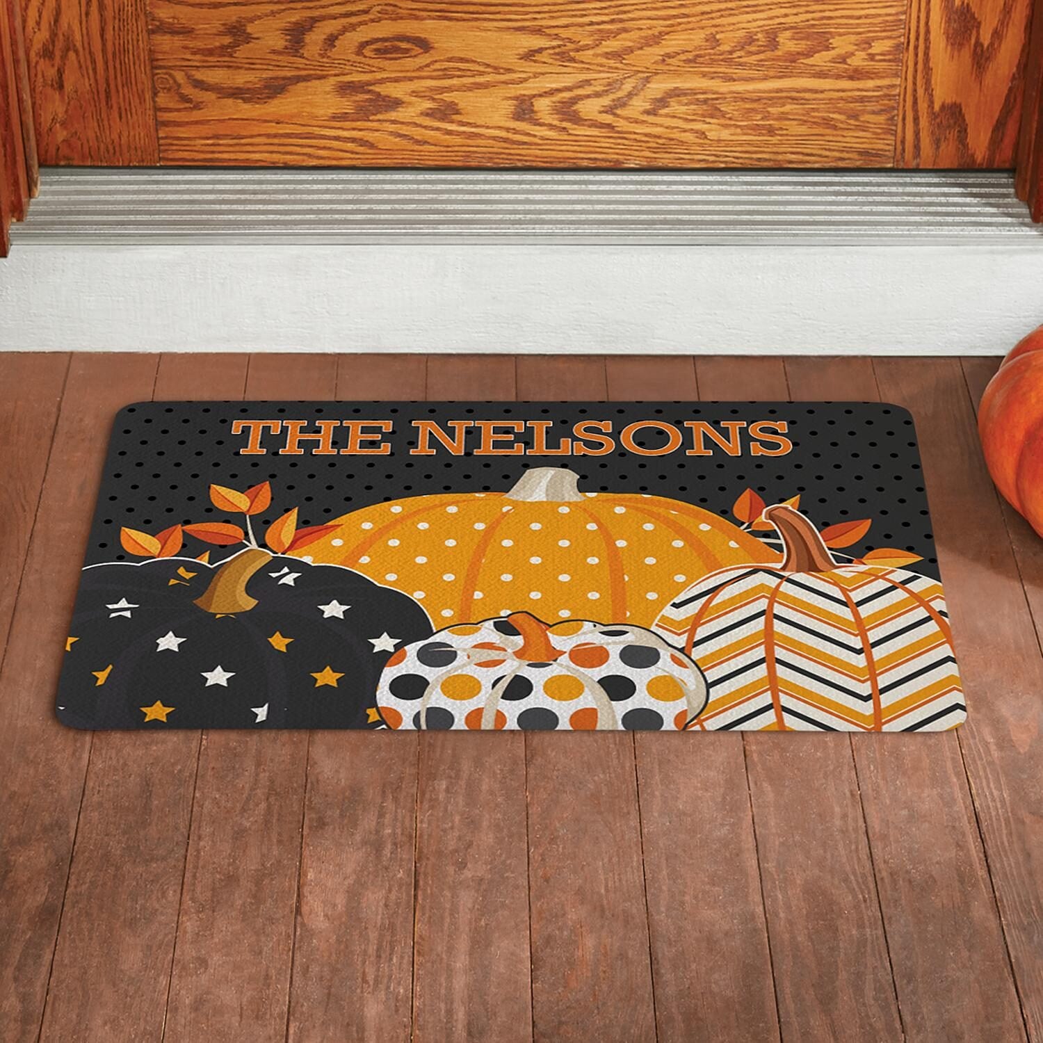 Pattern Pumpkin Doormat
